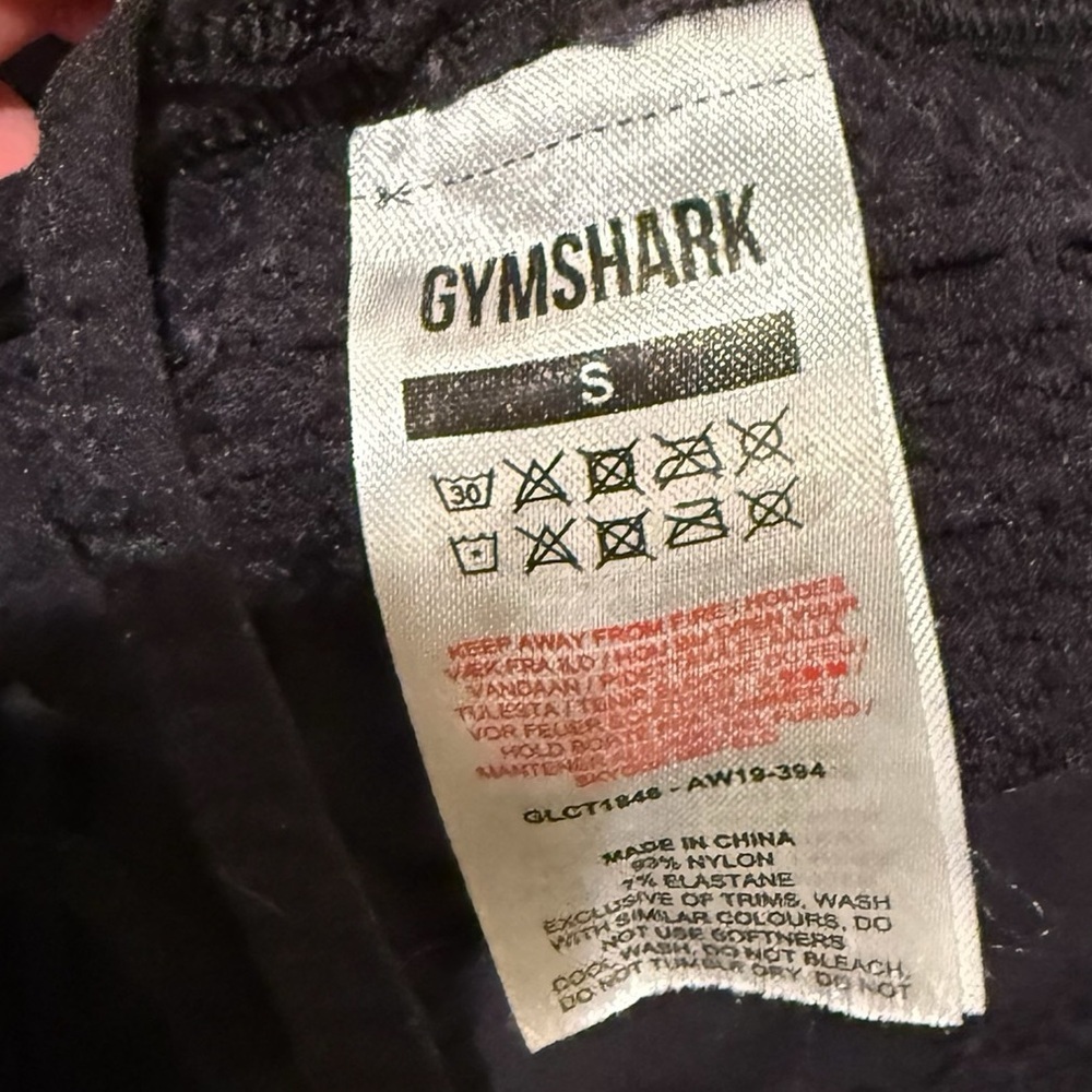 Gymshark Black Top Sports Bra Size Small - Picture 6 of 6